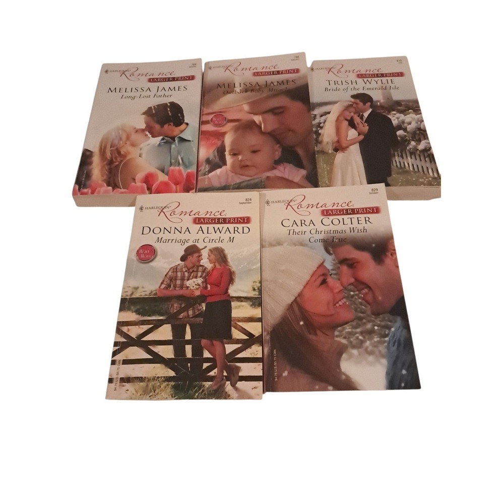 Harlequin Romance Book Lot Large Print